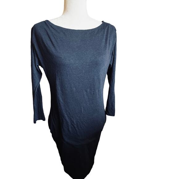 Sundry Navy Blue Long Sleeve Lightweight Dress With Pockets, Size Medium, NWT - Picture 1 of 6